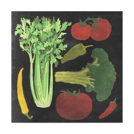 Vision Studio 'Blackboard Veggies Iii' Canvas Art,35x35